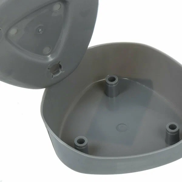 2. Горшок для цветов пластик, 1 л, 12.8х11.7х13.1 см, Радиан, Элеганс