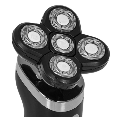 3. Бритва Centek CT-2151 (черн) ротор 4D, ВЛАЖНОЕ БРИТЬЁ, 5 плав.голов, USB, зарядка 1 час, LiIon800мAч