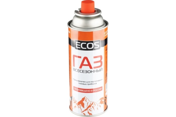 1. Баллон газовый ECOS 400мл, цанговый, всесезонный