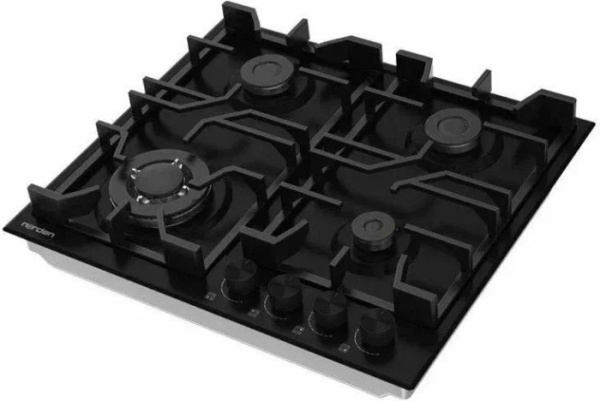 2. Газовая панель NORDEN AZTECH 6L3GT MBL FFD матовый чёрный