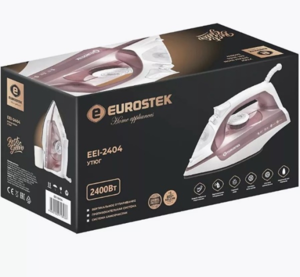 5. Утюг EUROSTEK EEI-2404 2,4кВт,230мл,керам.подошва