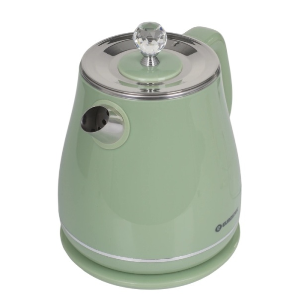 3. Чайник EUROSTEK EEK-1839 ретро,1.8л,2.2кВт, 2-хслойный корпус, салатовый