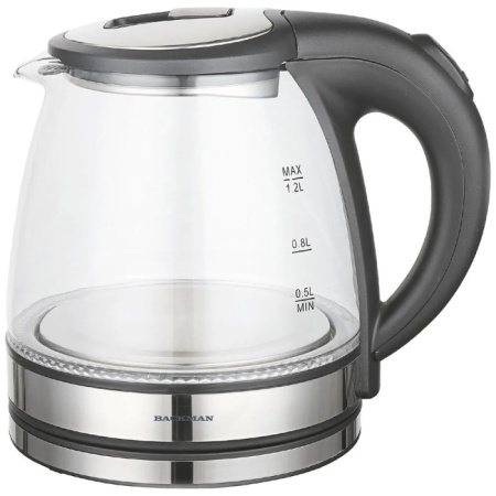 Чайник BACKMAN BM-TEA 724 1,2 л,2,2кВт стекло