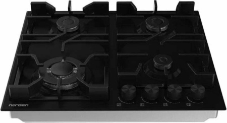 3. Газовая панель NORDEN AZTECH 6L3GT MBL FFD матовый чёрный