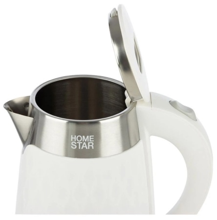 2. Чайник HOMESTAR HS-1021 1,7 л, 1,5кВт, белый, двойной корпус
