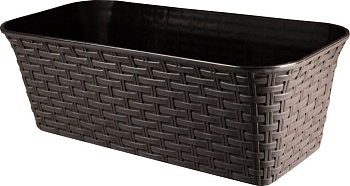 Балконный ящик VIOLET Ротанг 43см с дренажем (венге) 3540005
