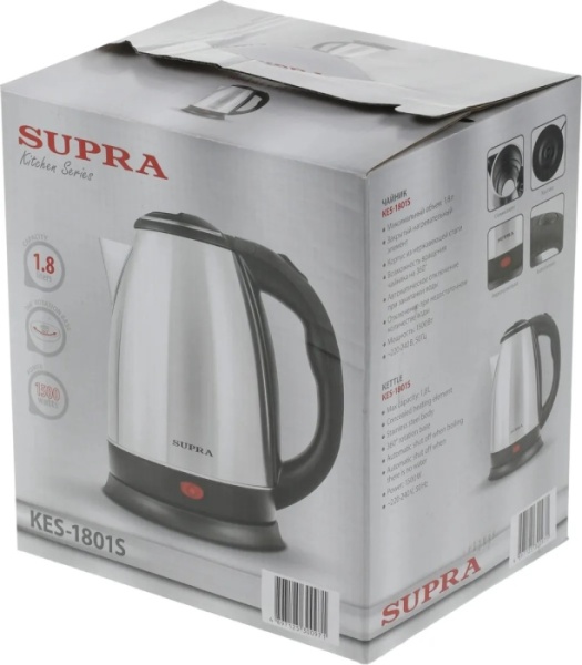 5. Чайник SUPRA KES-1801S 1,8л, 2,2кВт, диск