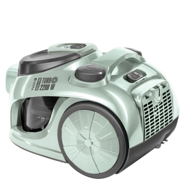 1. Пылесос EUROSTEK EVC-3011 мятный 2,5кВт-400Вт,2,5л