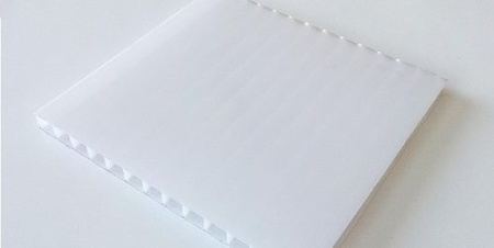 Поликарбонат сотовый 2,1х12м т. 4мм белый(опал)