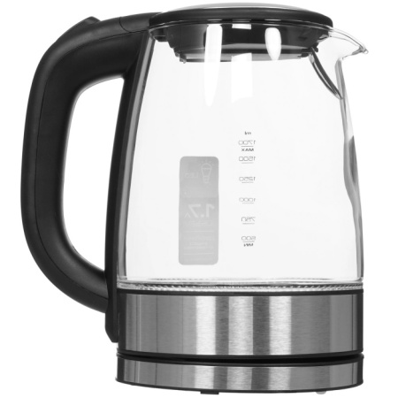 2. Чайник Centek CT-0030 стекло 1.7л, 2200Вт, внутр. LED подсветка,защита от вкл б-воды