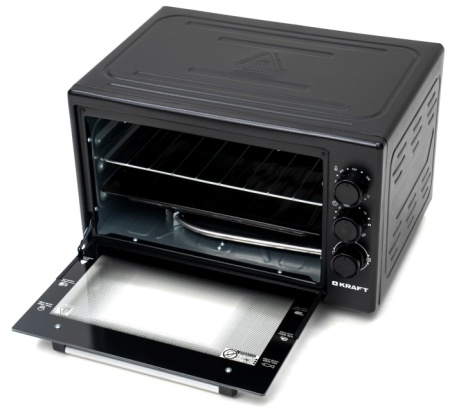 4. Жарочный шкаф KRAFT KF-MO 3800 BL 38л,черный